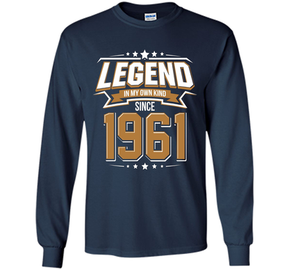 Legend Since 1961 T-Shirt for 56 Years Old Birthday Gifts t-shirt Navy