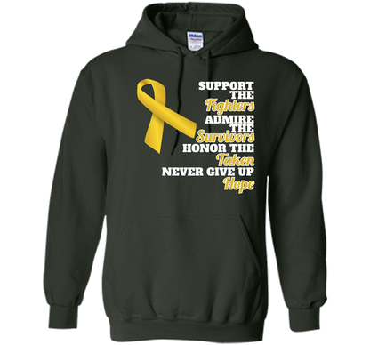 Cancer Awareness T-shirt Support Childhood Cancer Awareness Forest Green