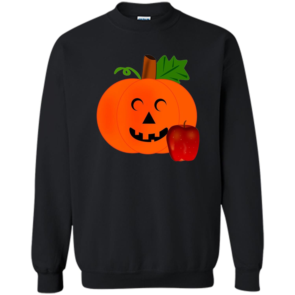 Cute Teacher Pumpkin Apple Halloween Costume T-shirt Black