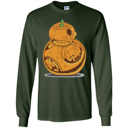 BB-8 Pumpkin Carving Halloween T-Shirt Forest Green