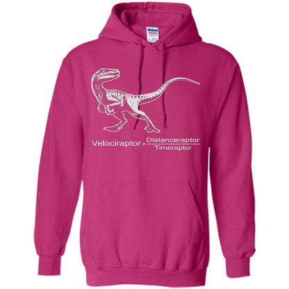 Velociraptor Distanceraptor Timeraptor T-shirt Heliconia