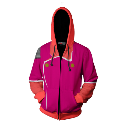 Captain Falcon Pink Cosplay Zip Up Hoodie Jacket