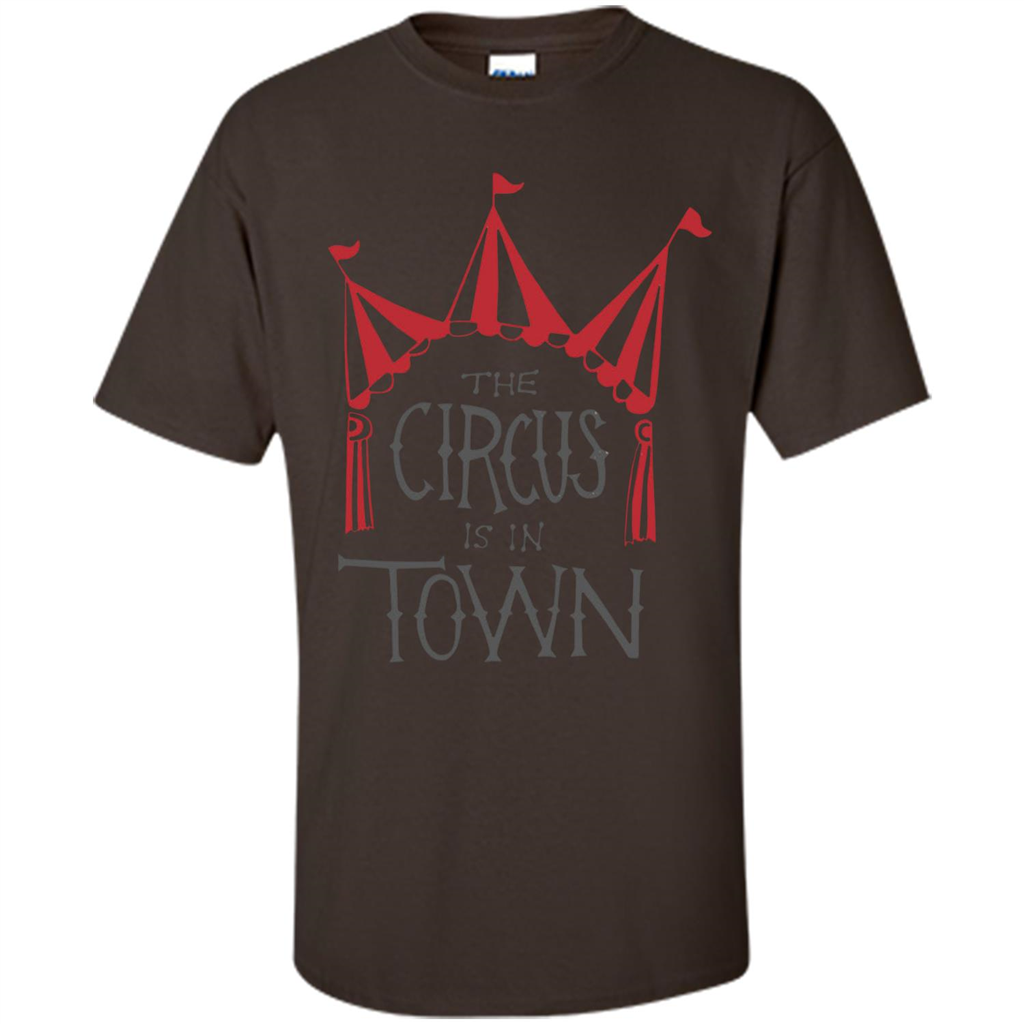 Circus T-shirt The Circus is in Town Dark Chocolate