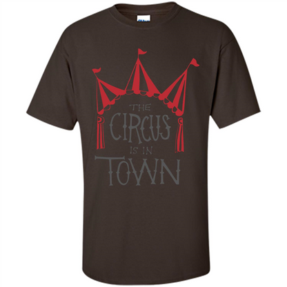 Circus T-shirt The Circus is in Town Dark Chocolate