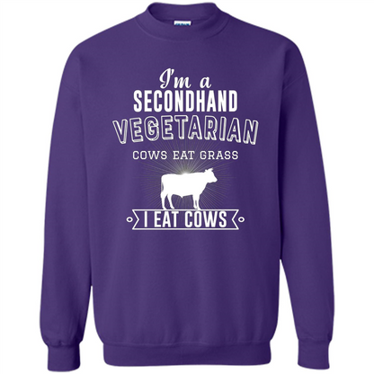 Secondhand Vegetarian T-shirt Funny Vegetarian T-shirt Purple