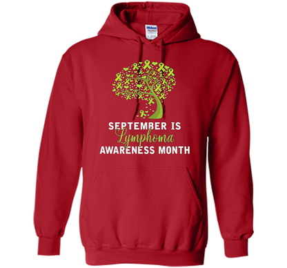 Lymphoma Cancer Awareness T-shirt September Is Lymphoma Awareness Month Red