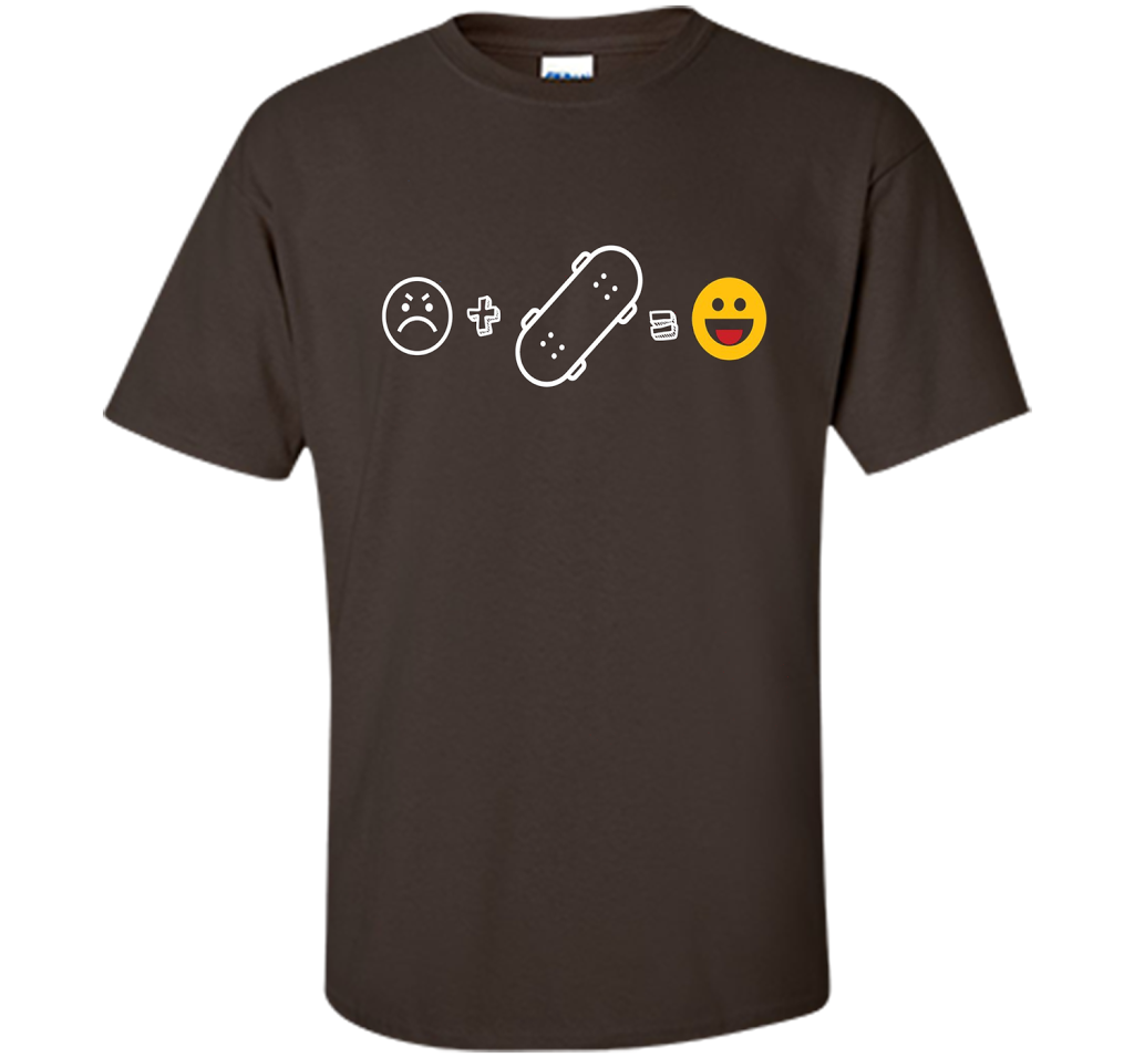 Sad Face But Add Skateboard than very Fun Gift T Shirt shirt Dark Chocolate