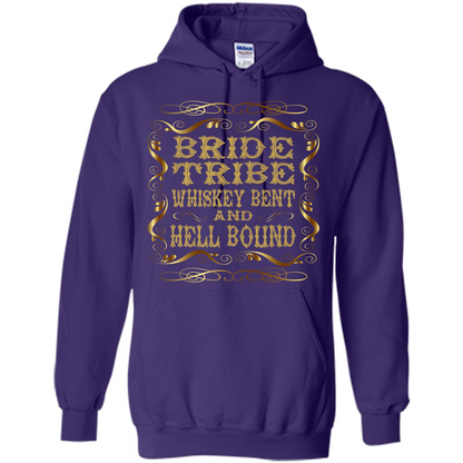Bride Tribe Whiskey Bent and Hell Bound T-shirt Purple