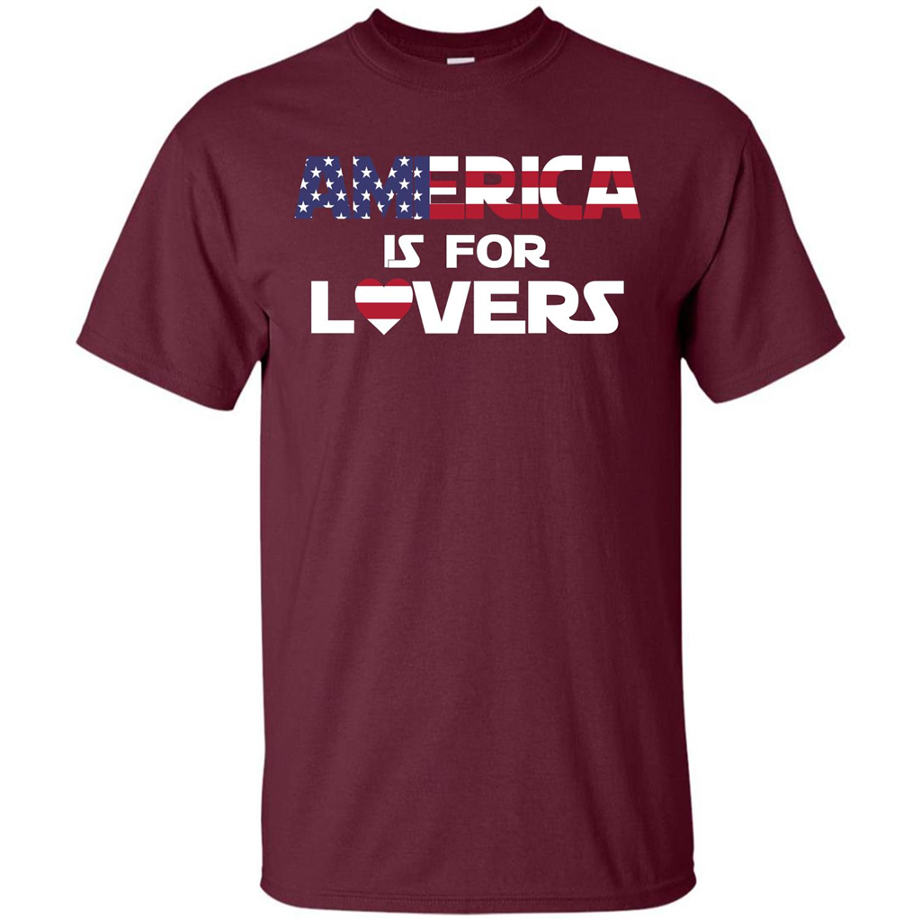 America Is For Lovers T-shirt Maroon