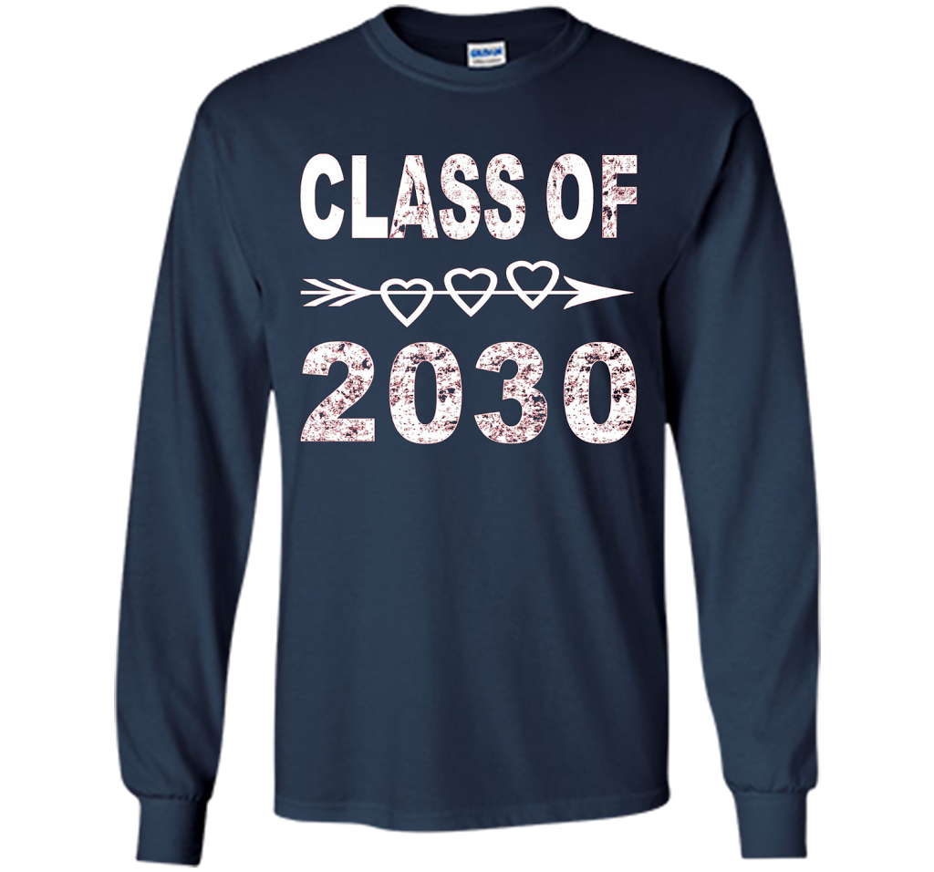 Kindergarten T-shirt Class Of 2030 Kindergarten Style T-shirt Navy