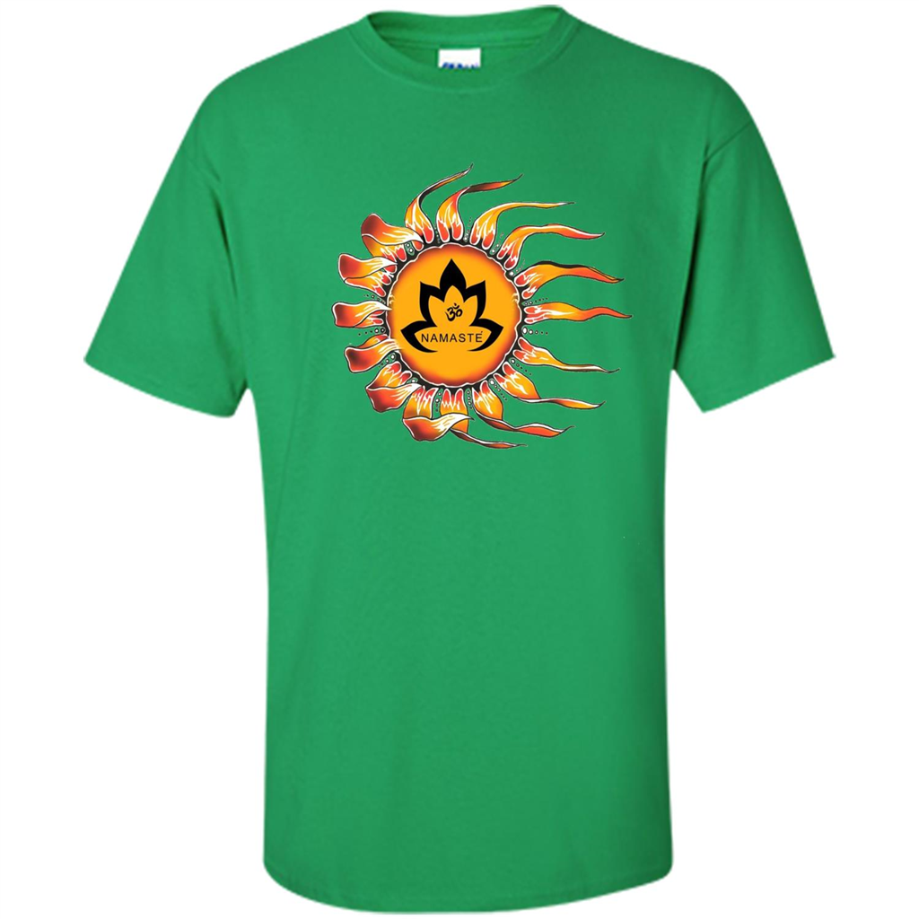 Yoga T-shirt Sleepy Sun Namaste Lotus Irish Green