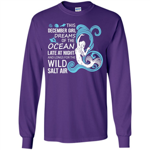 This December Girl Dreams Of The Ocean Late At Night T-shirt