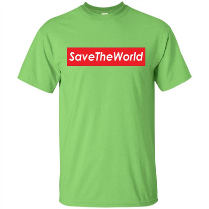 Save The World T-shirt Lime