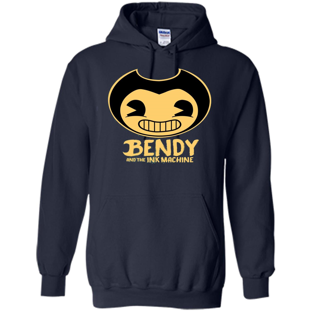 Cartoon Internet Game T-shirt Bendy And The Ink Machine Navy