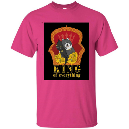 Cats And Dogs Lovers T-shirt King Of Everything Heliconia