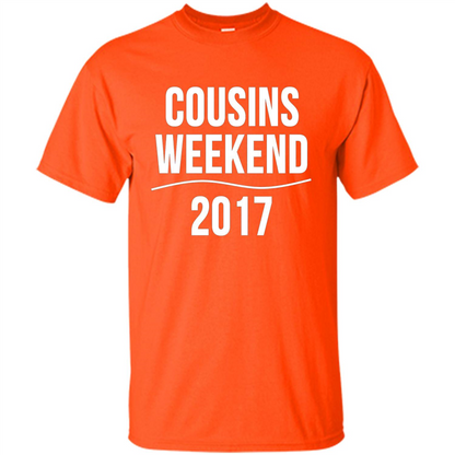 Family T-shirt Cousins Weekend 2017 Orange