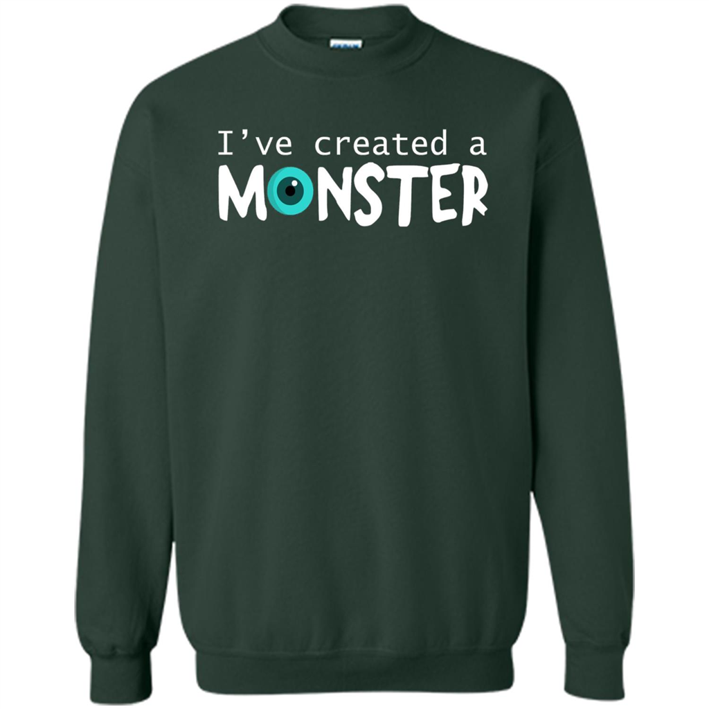 Daddy Son Matching T-shirt I Created A Monster Forest Green