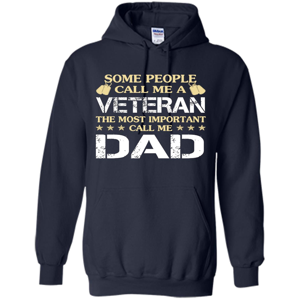 Fathers Day T-shirt The Most Important Call Me Dad Navy
