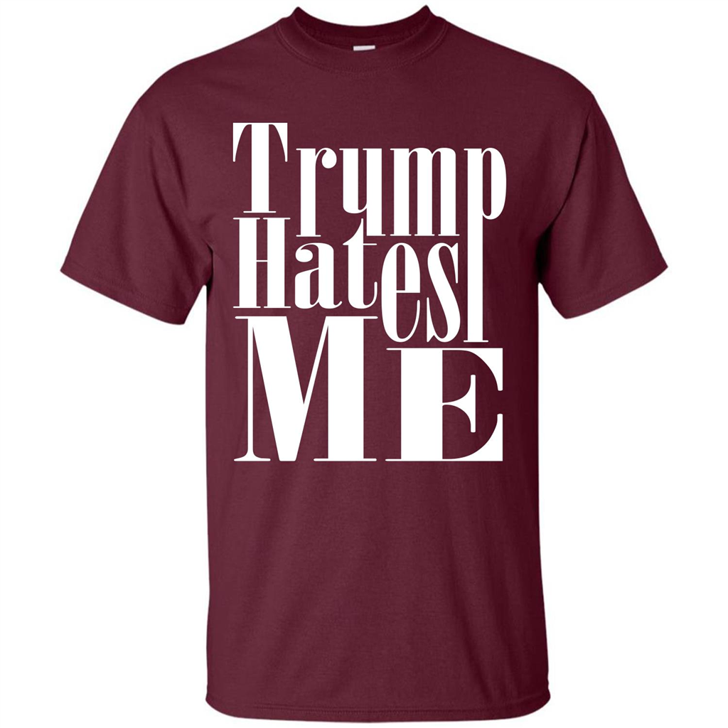 President America Hates Me T-shirt Maroon