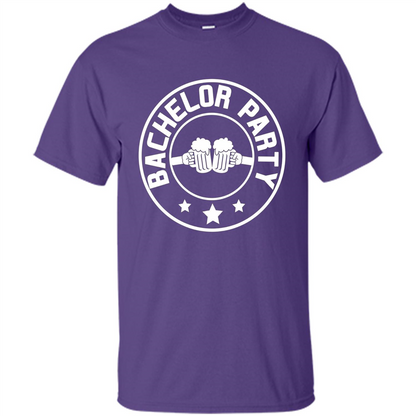 Men's Bachelor Party Cheers T-shirt Purple
