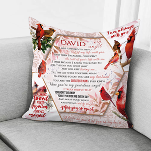 Personalized My Husband In Heaven Will Keep Loving Me Pillow