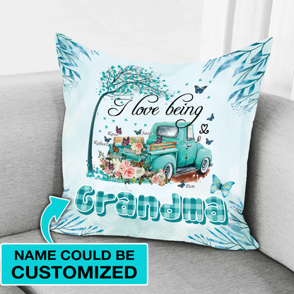 Personalized I love being Grandma Pillow