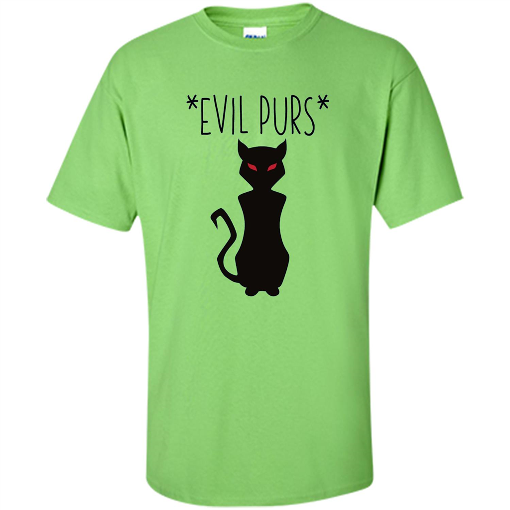 Halloween Black Cat T-shirt Evil Purs Mean Kitty Lovers Gift T-shirt Lime