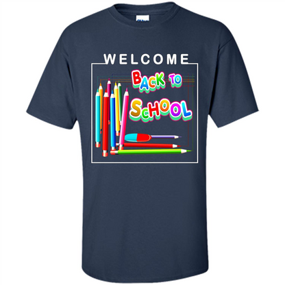 Welcome Back to School T-shirt School Day T-shirt Navy