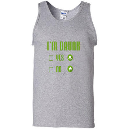 I'm Drunk Yes No Funny Driking St. Patricks Day Sport Grey