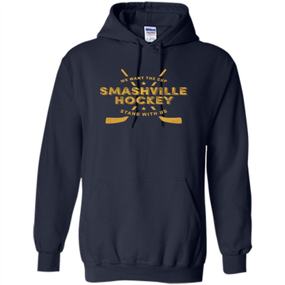 Smashville Hockey T-shirt We Want The Cup Navy