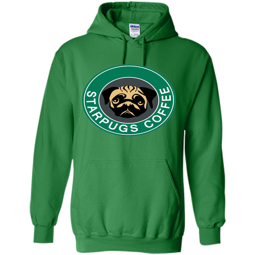 Starpugs Coffee T-shirt Pug Dog Lover T-shirt Irish Green