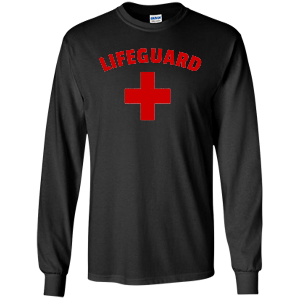 Certified Lifeguard White Red T-shirt Black