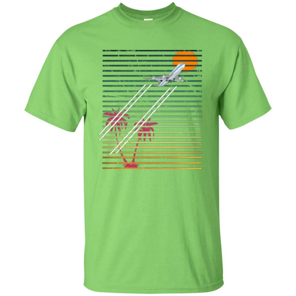 Retro Jet Sunset T-shirt Lime