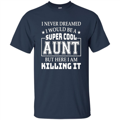 Super Cool Aunt T-shirt Navy