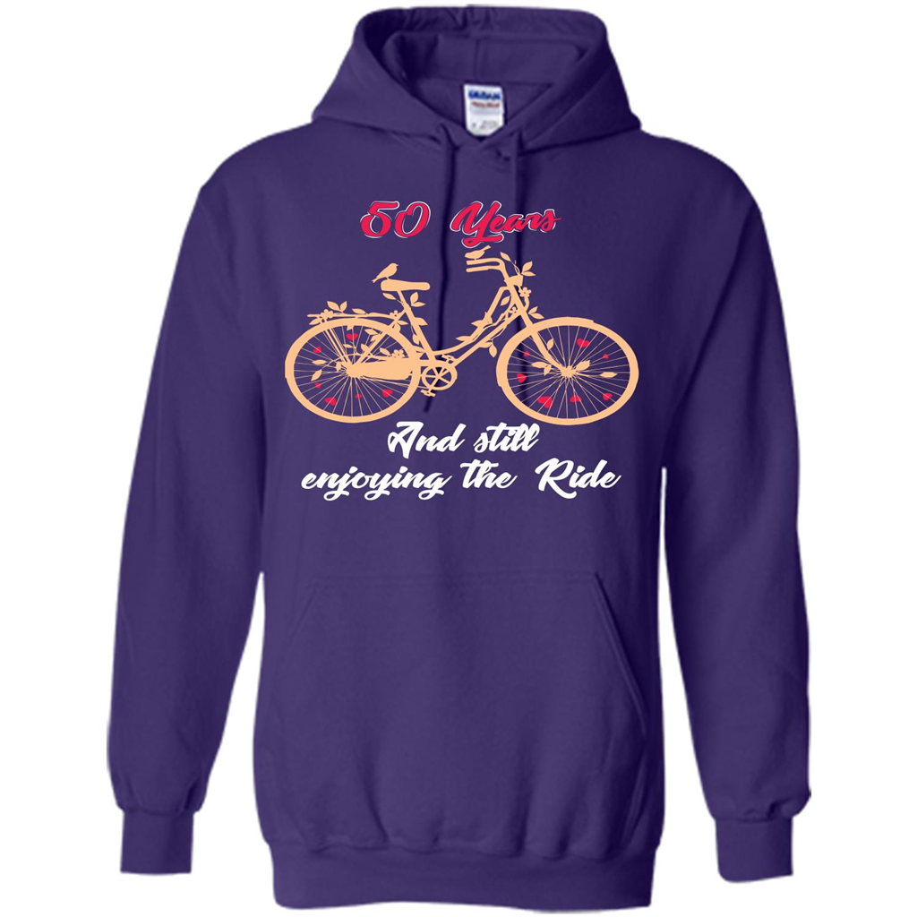 Anniversary T-shirt 50 Years And Still Enjoying The Ride Purple