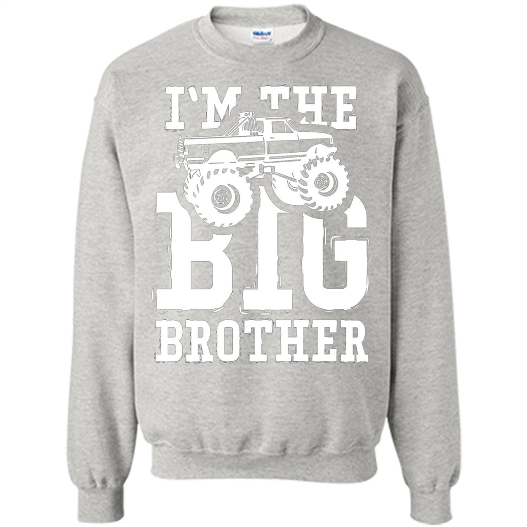 I'm The Big Brother Monster Truck T-shirt Ash
