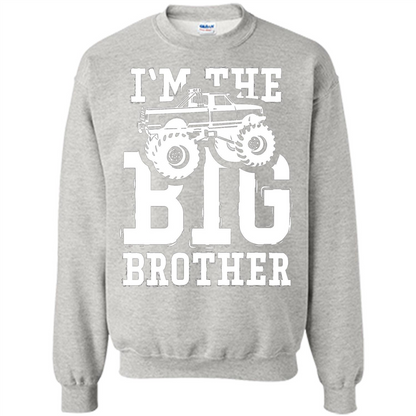 I'm The Big Brother Monster Truck T-shirt Ash