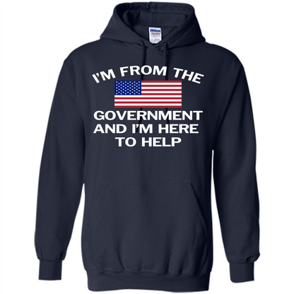 American T-shirt I'm From The Government and I'm Here To Help Navy