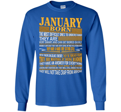 January Born The Most Difficult Ones To Understand T-shirt Royal