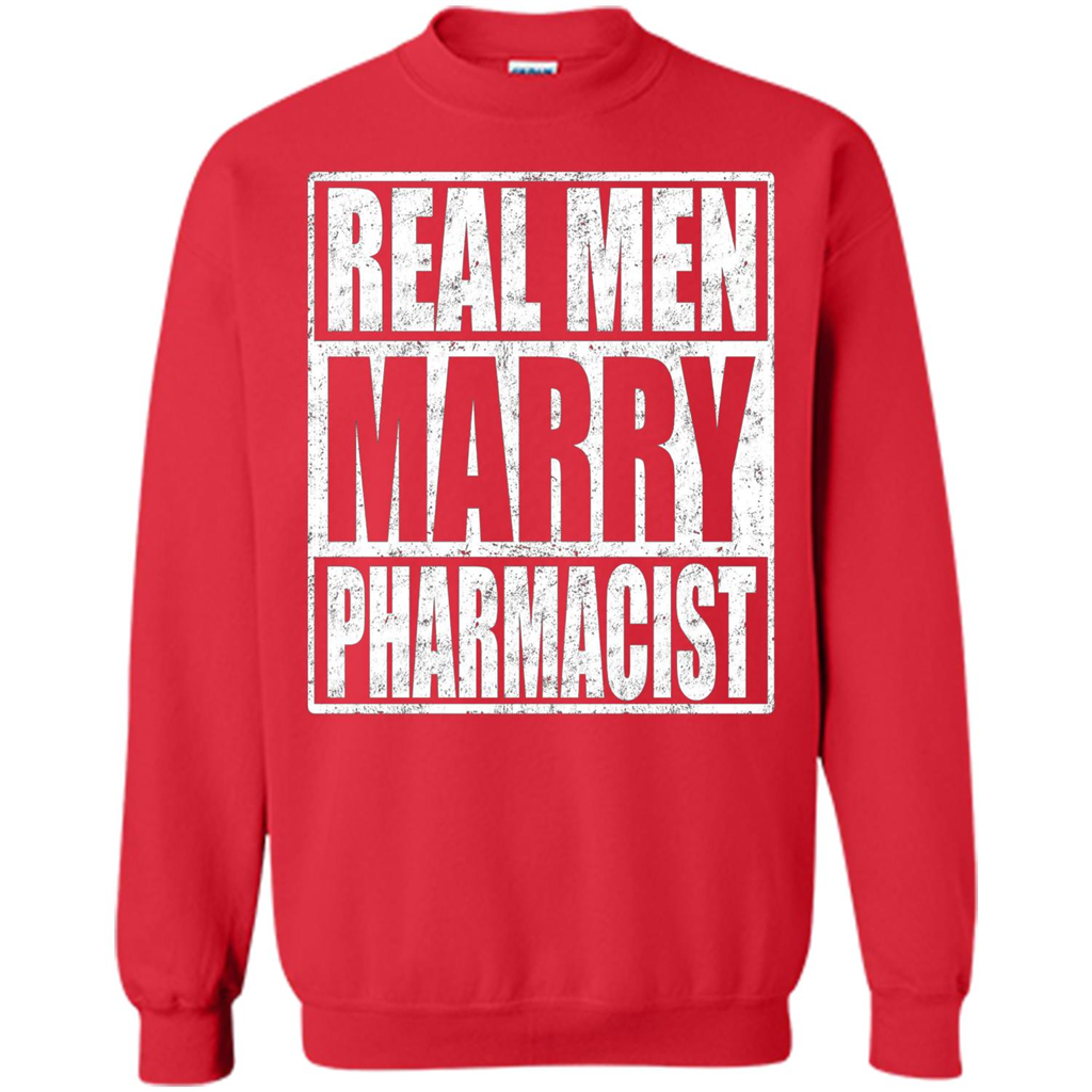 Real Men Marry Pharmacist T-shirt Pharmacist's Husband Red