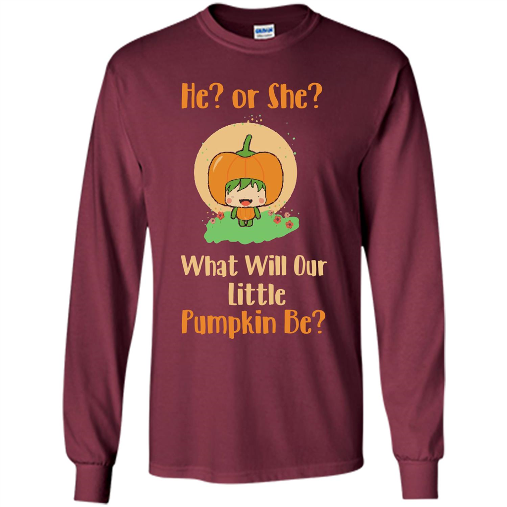Halloween T-shirt What Will Our Little Pumpkin Be T-shirt