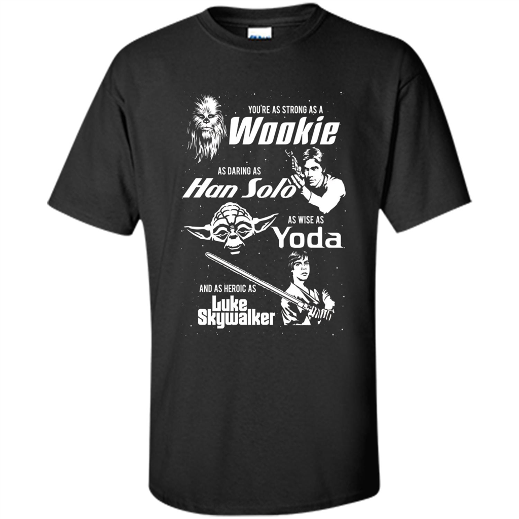 Fathers Day T-shirt Dad Is Cool As Chewy Han Yoda Luke Black