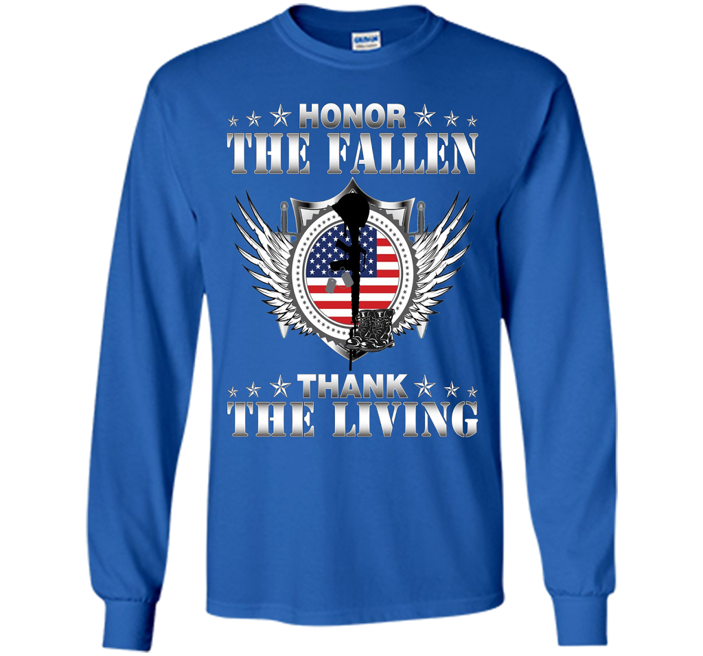 Honor The Fallen Thank The Living T-Shirt Memorial's Day t-shirt Royal