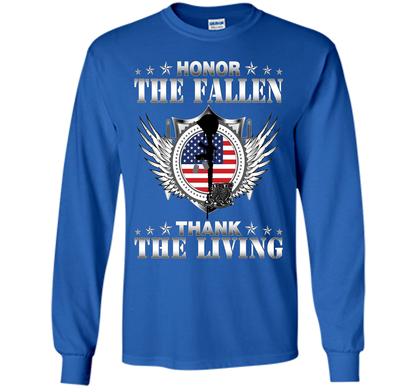 Honor The Fallen Thank The Living T-Shirt Memorial's Day t-shirt Royal