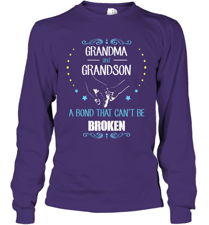 Grandma And Grandson A Bond Cant Be Broken Shirt Long Sleeve T-Shirt Long Sleeve T-Shirt Purple