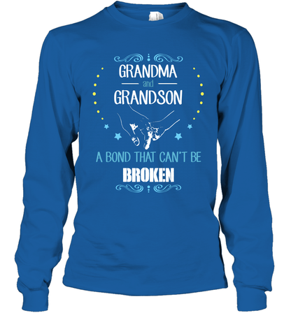 Grandma And Grandson A Bond Cant Be Broken Shirt Long Sleeve T-Shirt Long Sleeve T-Shirt Royal