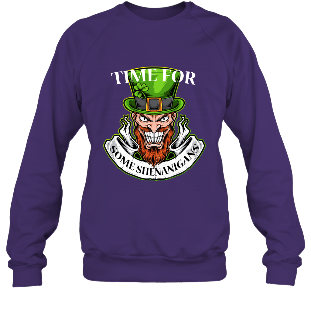 Time For Some Shenanigans Irish Shirt Sweatshirt Purple
