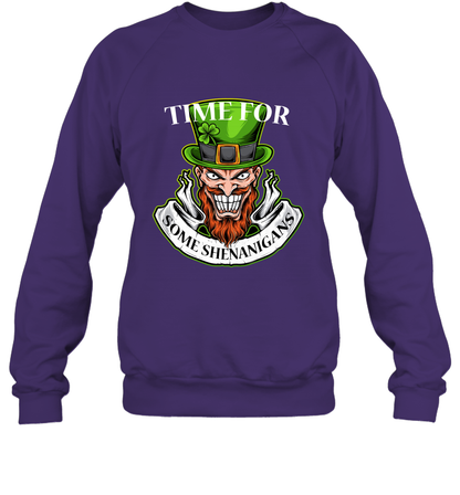 Time For Some Shenanigans Irish Shirt Sweatshirt Purple