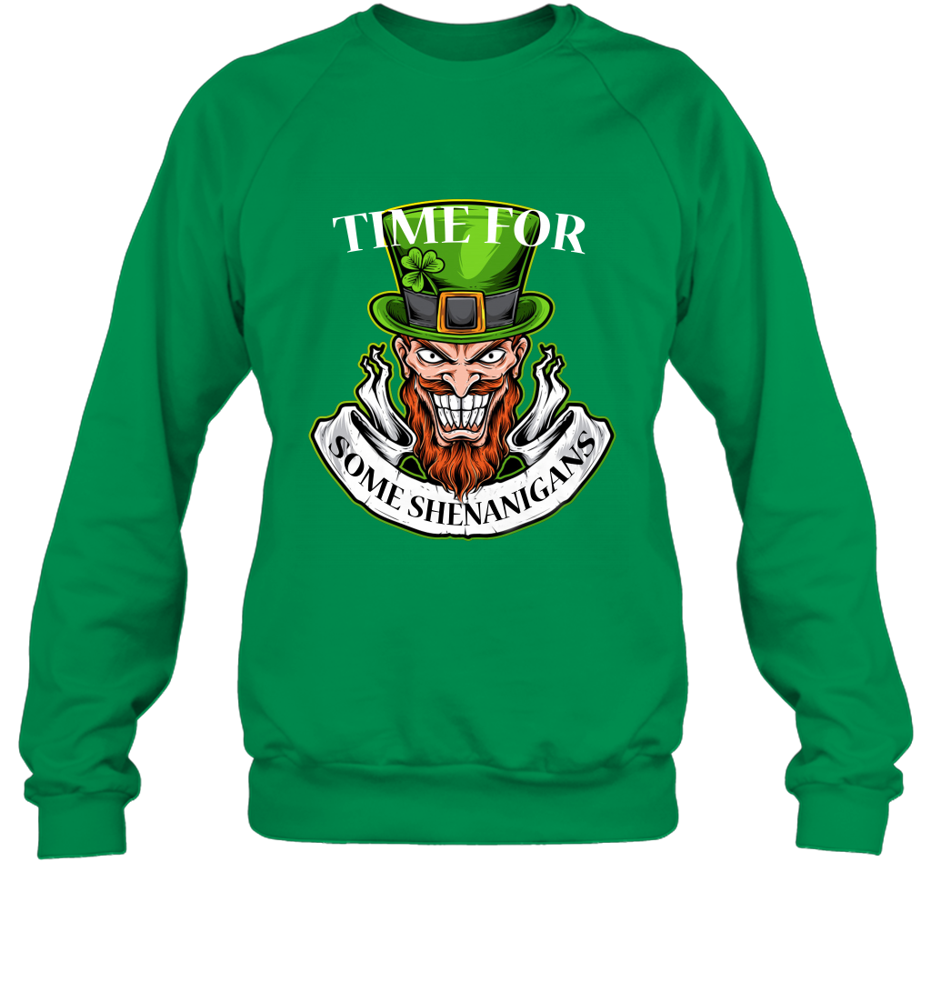 Time For Some Shenanigans Irish Shirt Sweatshirt Irish Green