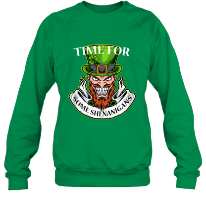 Time For Some Shenanigans Irish Shirt Sweatshirt Irish Green